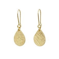 Teardrop Earrings Gold Plate-jewellery-The Vault