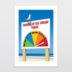 Chance of Ice Cream Today A3 Print-artists-and-brands-The Vault