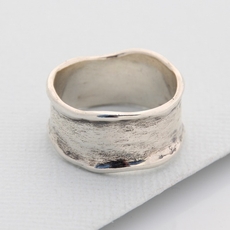 Solid Wave Ring Silver-jewellery-The Vault