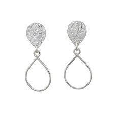 Droplet Stud Earrings Silver-jewellery-The Vault