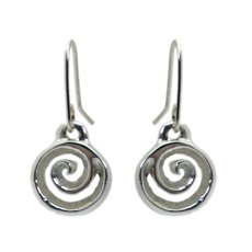 Silver Koru Drop Earrings-jewellery-The Vault