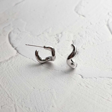 Undercurrent Earrings Silver-jewellery-The Vault