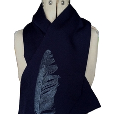 Merino Scarf Ink Feather-lifestyle-The Vault