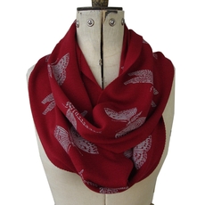 Merino Scarf Red Dragonfly-lifestyle-The Vault
