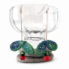 Picking Capsicums Earrings Raffia-jewellery-The Vault
