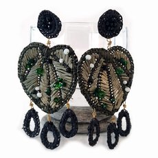 Kawakawa Power Earrings Raffia-jewellery-The Vault
