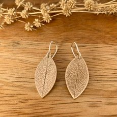 Petite Leaf Earring Bronze-jewellery-The Vault