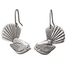 Fantail Earrings Silver-jewellery-The Vault