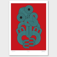 Red Tiki Limited Edition Print A4-artists-and-brands-The Vault