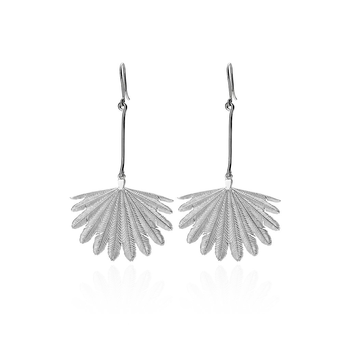 Fan Tail Earrings Silver