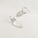 Kawakawa Charm Hoop Earrings Silver