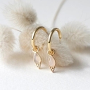 Gold Plate Healing Earrings Rose Quartz