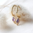 Gold Plate Healing Earrings Amethyst