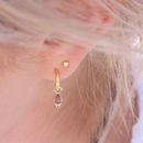 Gold Plate Healing Earrings Amethyst