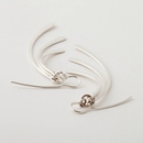 Triple Feather Earrings Silver