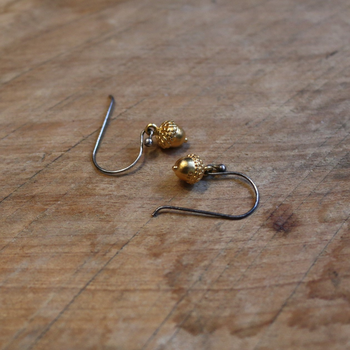 Acorn Earrings Gold Vermeil