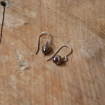 Acorn Earrings Rose Vermeil 