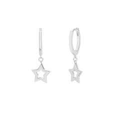 Super Star Huggie Silver-jewellery-The Vault