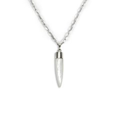 Mother of Pearl Point Charm Necklace-jewellery-The Vault