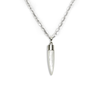 Mother of Pearl Point Charm Necklace