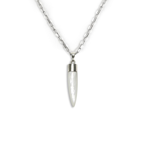 Mother of Pearl Point Charm Necklace