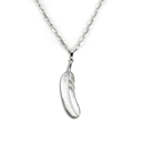 Mother of Pearl Feather Charm Necklace