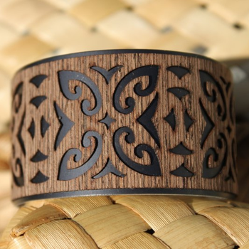 Laser Veneer Cuff Tribal Black