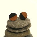 Circle Rimu Earrings Black