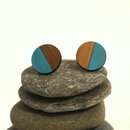Circle Rimu Earrings Teal