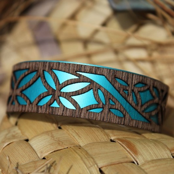 Narrow Veneer Cuff Tivaev Teal