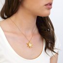 Floating Lotus Necklace Gold Plate