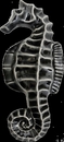 Wall Icon Sea Horse Obsidion Black 