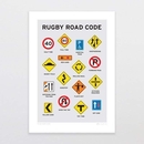 Rugby Road Code A4 Print
