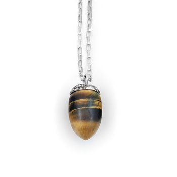 Acorn Necklace Tigers Eye