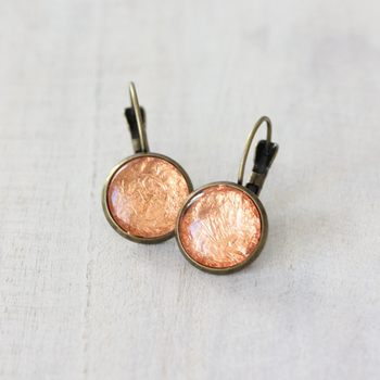 Copper Foil Earrings