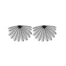 Mini Fan Tail Studs Silver