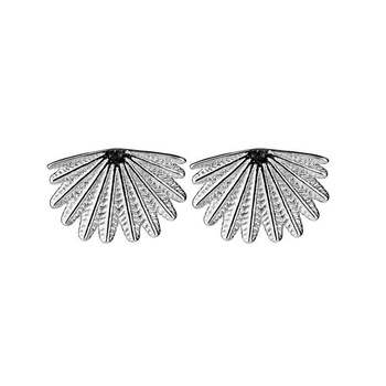 Mini Fan Tail Studs Silver