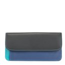 Simple Flapover Wallet Purse Black Pace