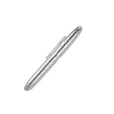 Fisher Bullet Pen Brushed Chrome w Clip-artists-and-brands-The Vault