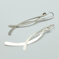 Kowhai Earrings Silver-jewellery-The Vault