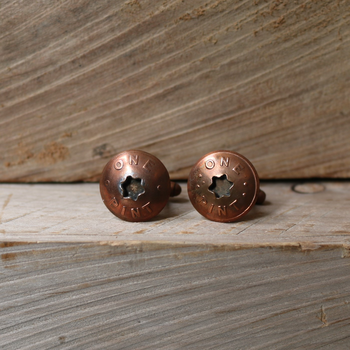 Vintage Copper Milk Token Cufflinks