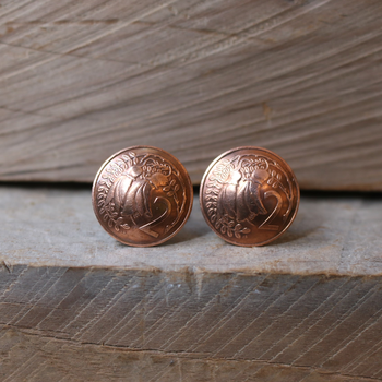 Two Cent Cufflinks Copper