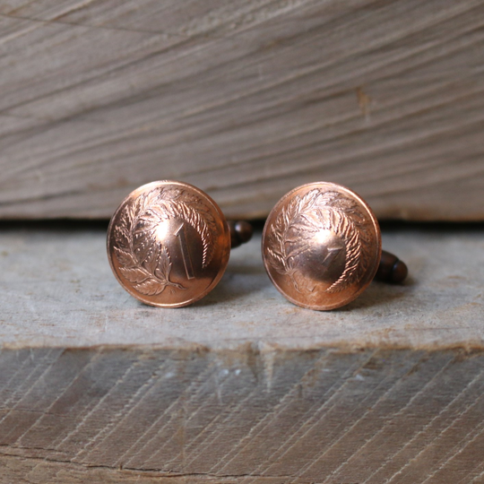 One Cent Cufflinks Copper