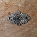 Large Crest Brooch Silver Shilling