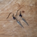 Silver Star Spike Earrings Iolite