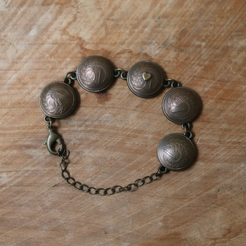 Copper Brass Domed One Cent Bracelet