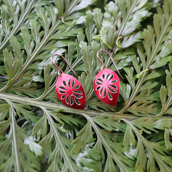 Alum Cut Above Earrings Frangi Red 