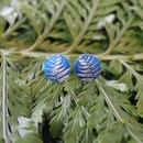 Alum Ponga Fern Studs Azure