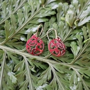 Alum Aotearoa Spiral Red Earrings 
