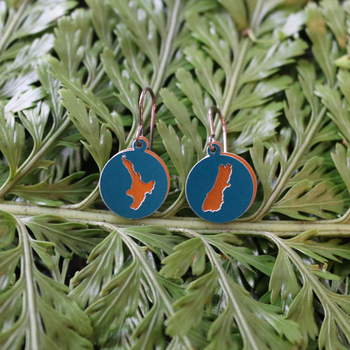 Alum Duo Earrings Map Turquoise